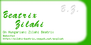 beatrix zilahi business card